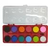 Caja de pintura de acuarela 24 colores juego de pintura de acuarela portátil de nivel profesional que incluye pincel de paleta de color Item Picture
